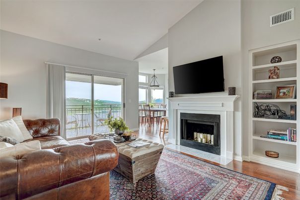 Fireplace, Interior, Living room, Water, Wood Texture Flooring
