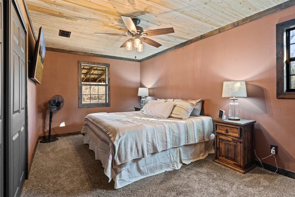 Bedroom, Interior, Wooden Ceilings