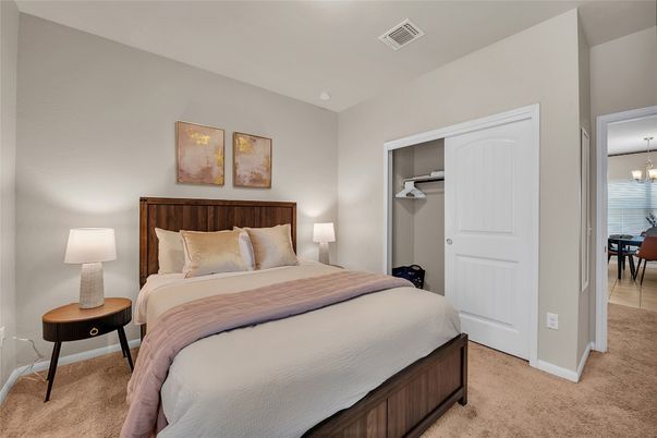 Bedroom, Chandelier, Interior