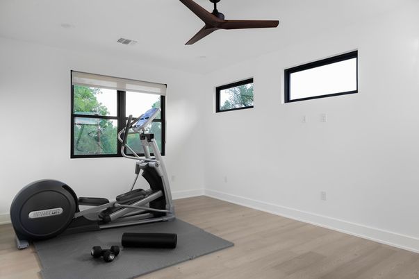 Fitness Equipment, Interior, Wood Texture Flooring
