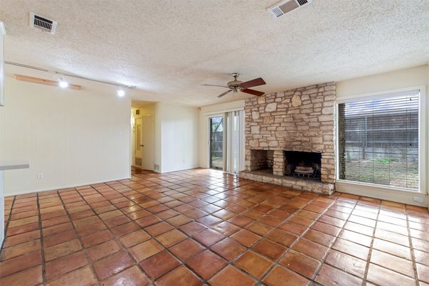 Empty room, Fireplace, Interior, Stone Walls