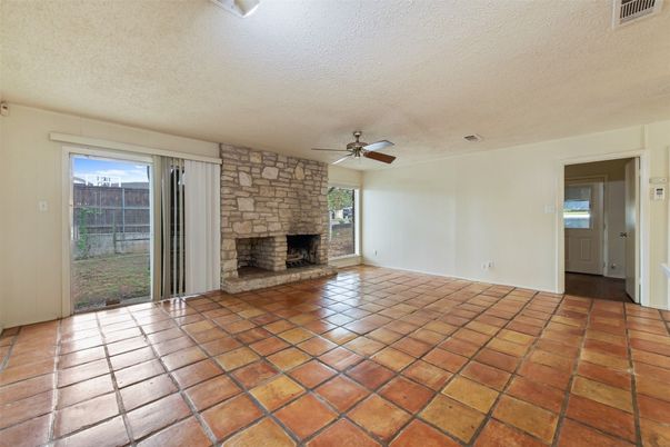 Empty room, Fireplace, Interior, Stone Walls