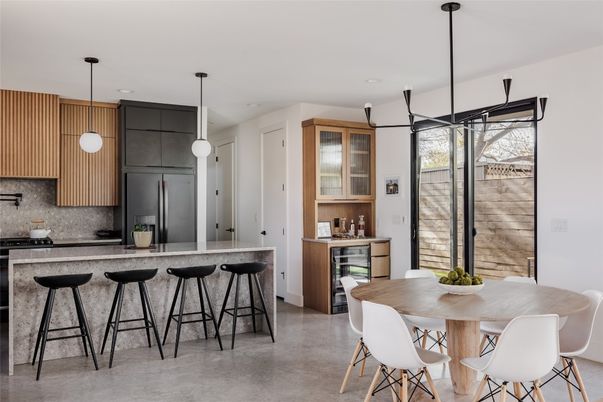 Dining room, Interior, Kitchen, Pendant Lights, Recessed Lighting