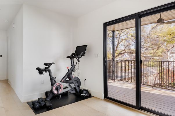 Fitness Equipment, Interior, Wood Texture Flooring