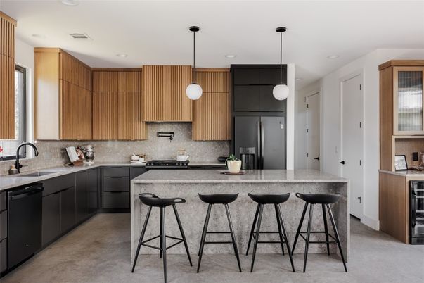 Interior, Kitchen, Pendant Lights, Recessed Lighting, Stainless Steel Appliances
