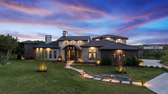 Backyard, Exterior, Facade, Mediterranean