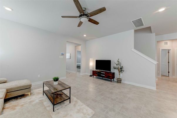 Interior, Living room, Recessed Lighting