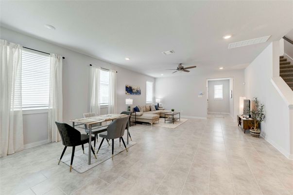 Dining room, Interior, Living room, Recessed Lighting