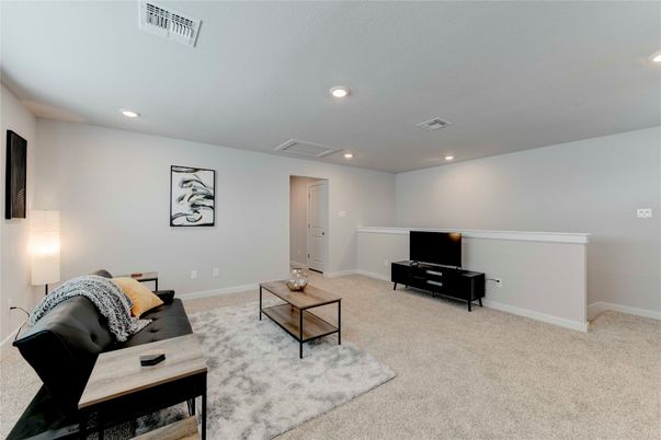 Interior, Living room, Recessed Lighting