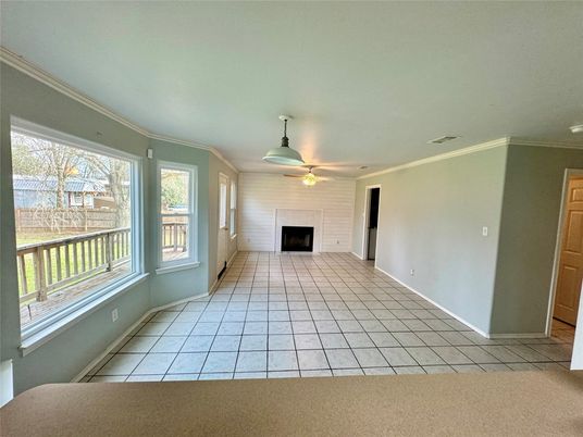 Empty room, Fireplace, Interior