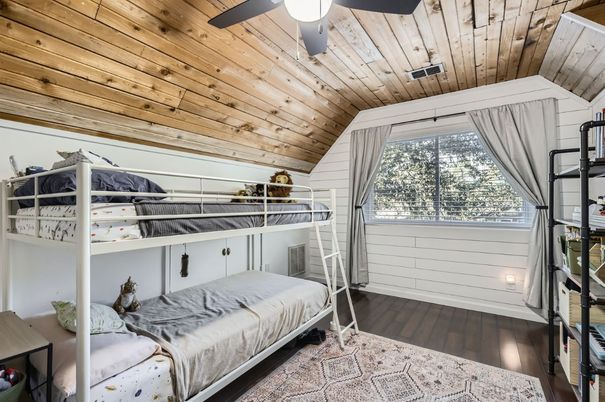 Bedroom, Interior, Wooden Ceilings, Wood Texture Flooring