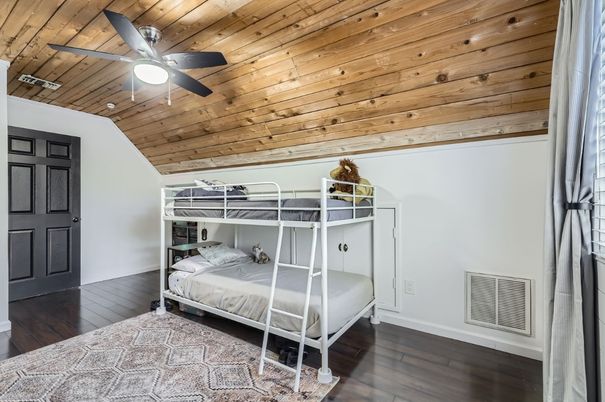 Bedroom, Interior, Wooden Ceilings, Wood Texture Flooring, Wooden Walls