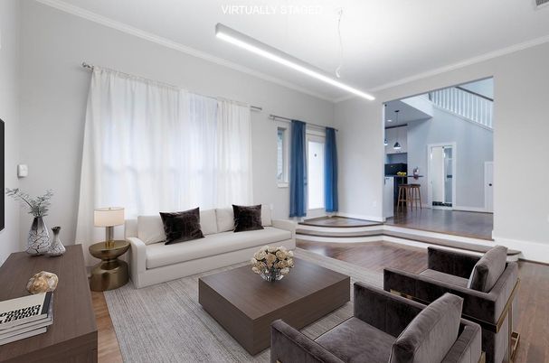 Interior, Living room, Pendant Lights, Wood Texture Flooring