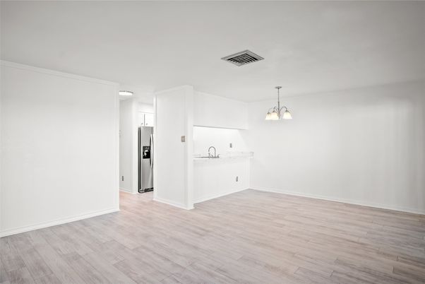 Empty room, Interior, Pendant Lights, Wood Texture Flooring