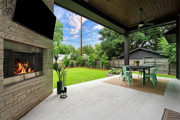Backyard, Exterior, Fireplace