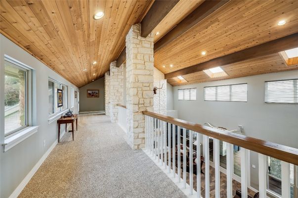 Interior, Recessed Lighting, Stone Walls, Wooden Beams, Wooden Ceilings