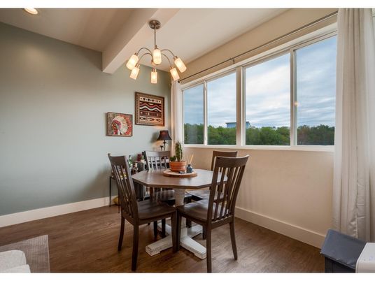 Chandelier, Dining room, Interior, Recessed Lighting, Wood Texture Flooring