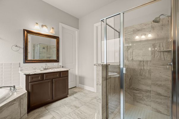 Bathroom, Glass Shower, Interior, Marble, Marble Walls