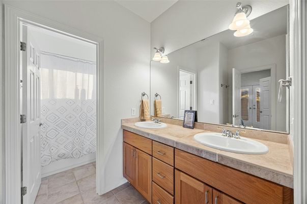 Bathroom, Dual Sink Vanities, Interior, Tile Countertops