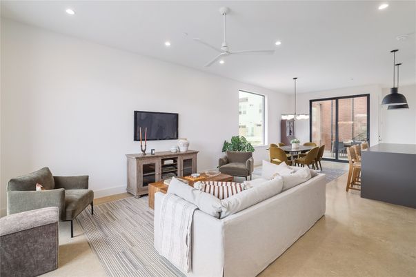 Dining room, Interior, Living room, Pendant Lights, Recessed Lighting
