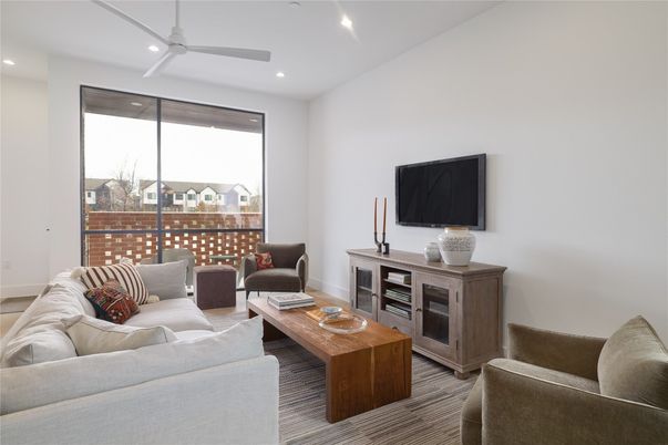 Interior, Living room, Recessed Lighting