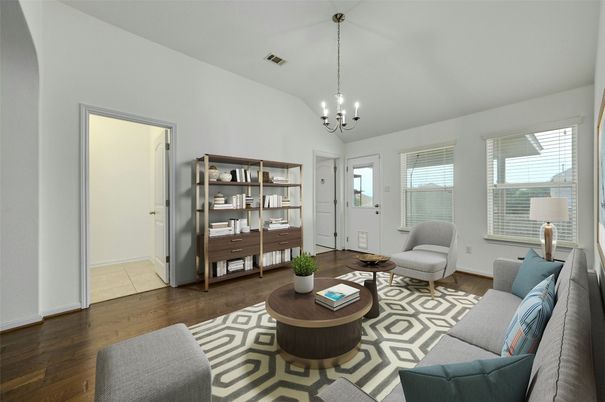 Chandelier, Interior, Living room, Pendant Lights, Wood Texture Flooring