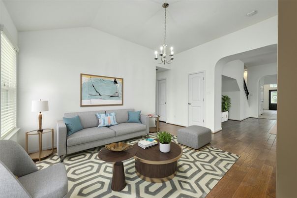Chandelier, Interior, Living room, Pendant Lights, Wood Texture Flooring