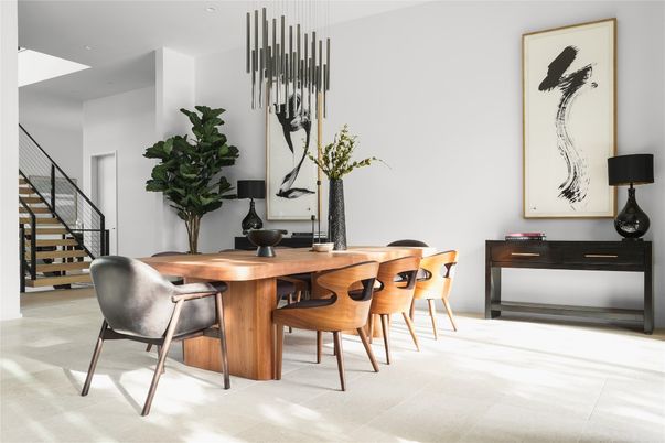 Dining room, Interior, Pendant Lights