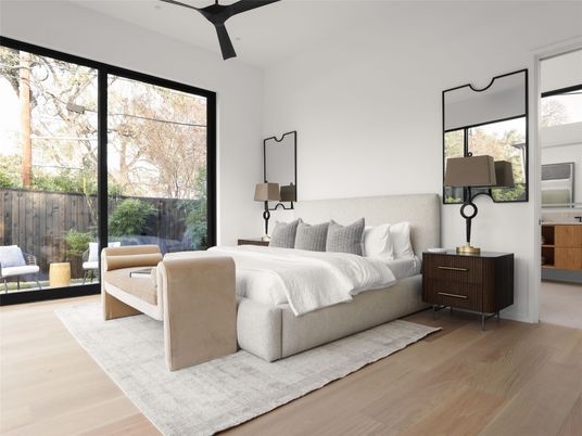Bedroom, Interior, Wood Texture Flooring