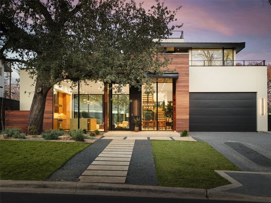 Attached, Exterior, Facade, Modern