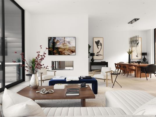 Dining room, Interior, Living room, Pendant Lights, Recessed Lighting