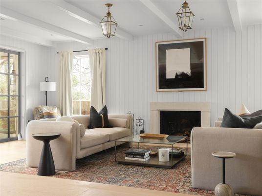 Fireplace, Interior, Living room, Pendant Lights, Recessed Lighting