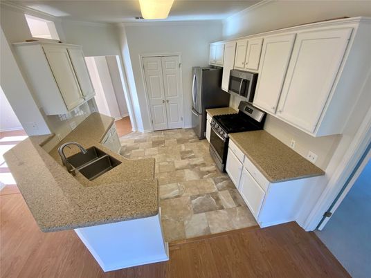 Interior, Kitchen, Wood Texture Flooring