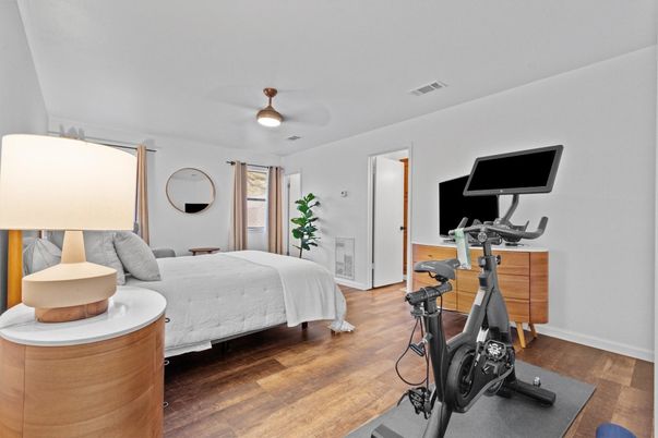 Fitness Equipment, Interior, Wood Texture Flooring