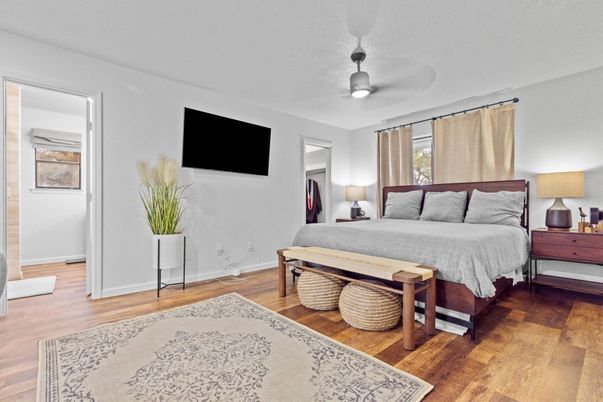 Bedroom, Interior, Wood Texture Flooring
