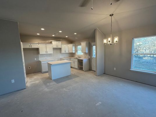 Chandelier, Empty room, Interior, Kitchen, Pendant Lights, Recessed Lighting