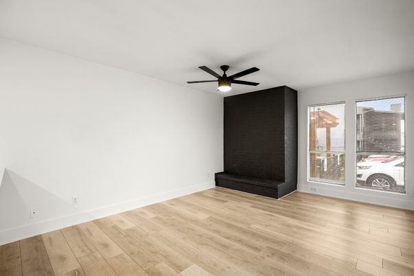 Empty room, Fireplace, Interior, Wood Texture Flooring