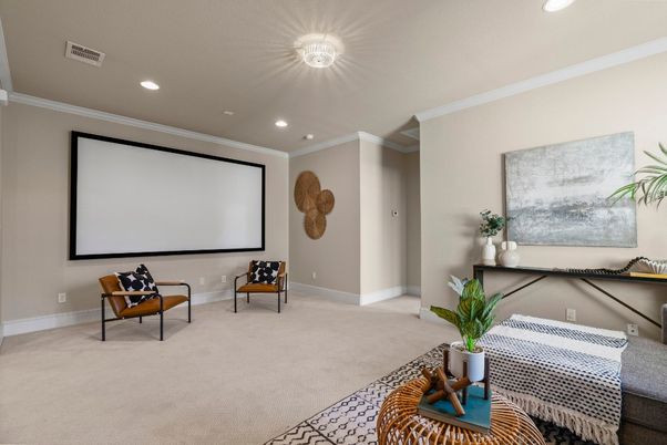 Interior, Projection Screen, Recessed Lighting