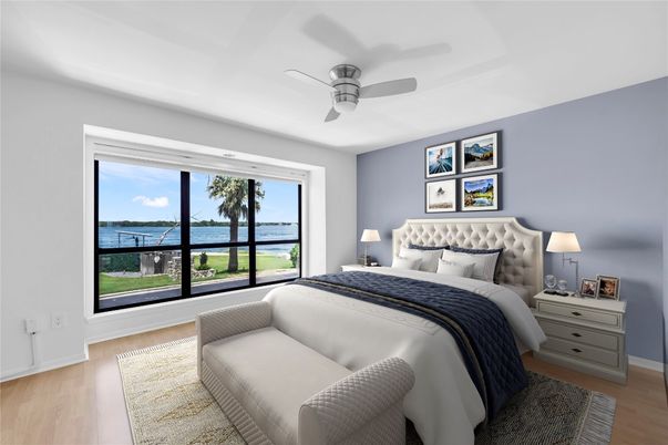 Bedroom, Interior, Water, Wood Texture Flooring