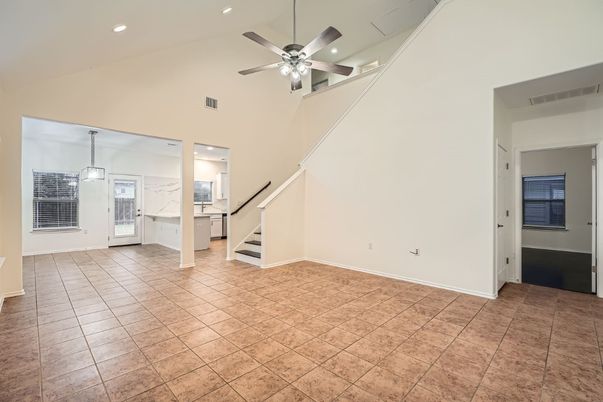 Empty room, Interior, Pendant Lights, Recessed Lighting