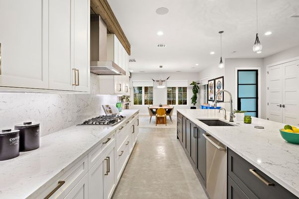 Dining room, Interior, Kitchen, Pendant Lights, Recessed Lighting, Stainless Steel Appliances