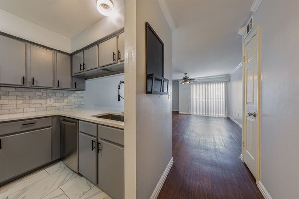 Interior, Kitchen, Marble, Wood Texture Flooring