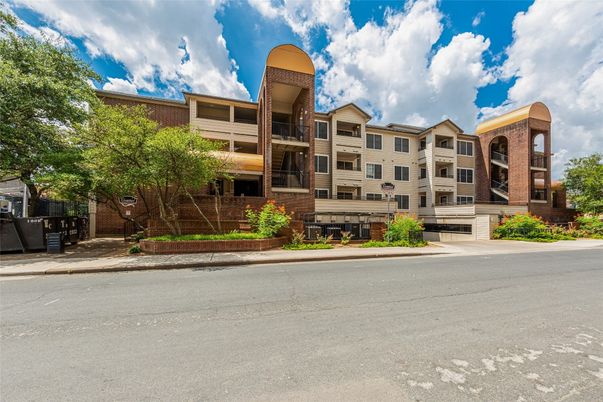 Exterior, Facade, Brick Facade, Condo Building