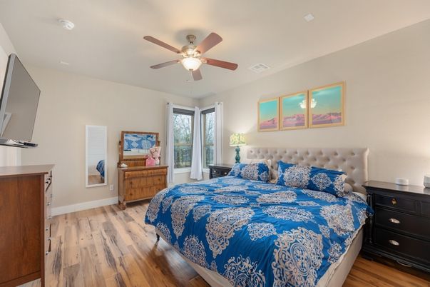 Bedroom, Interior, Wood Texture Flooring