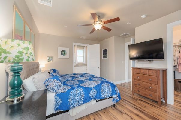 Bedroom, Interior, Wood Texture Flooring