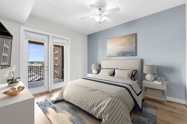 Bedroom, Interior, Water, Wood Texture Flooring