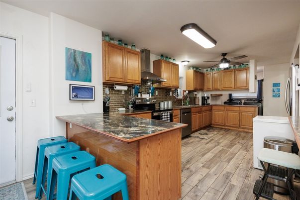 Interior, Kitchen, Wood Texture Flooring