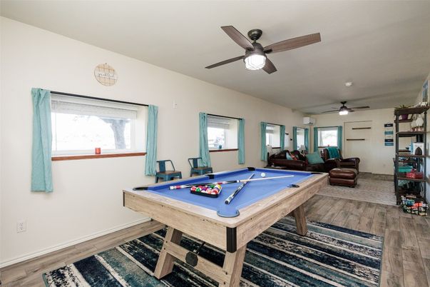 Billiard Table, Game Room, Interior, Wood Texture Flooring