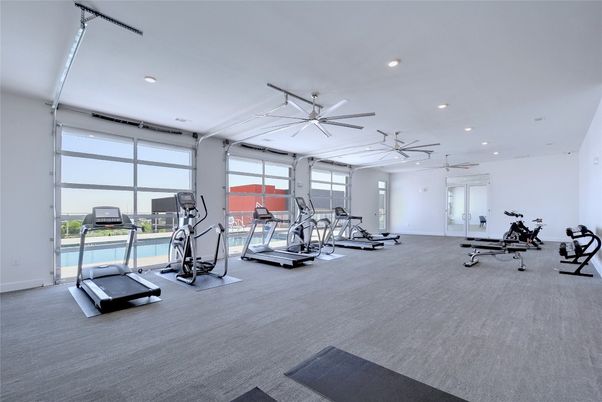 Fitness Equipment, Gym, Interior, Recessed Lighting