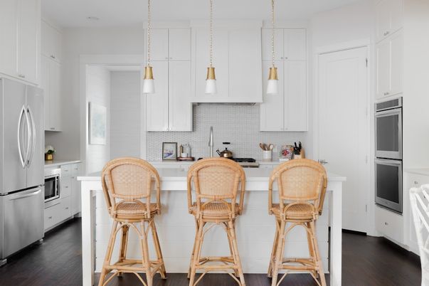 Interior, Kitchen, Pendant Lights, Stainless Steel Appliances, Wood Texture Flooring